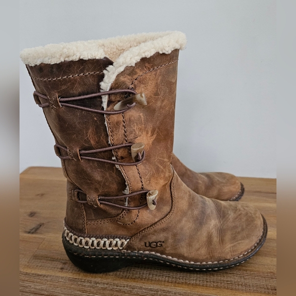 UGG Shoes - UGG Australia Kona Womens Chestnut Suede, Shearling Winter Boots
